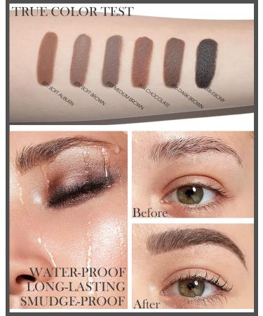 Eyebrow Pomade Waterproof Brow Gel Cream with brush High-pigmented 24 Hour Wear Smudge Proof and Sweat Resistant Formula Super Creamy Brow Pomade Filling & Shaping Tinted Eyebrows - Medium Brown - Buy Online on GoSupps.com