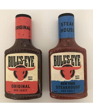 BULL'SEYE BullsEye BBQ Sauce Bundle 2 smaken Originele BBQ 355g en New York Steakhouse 360g 2 Pack