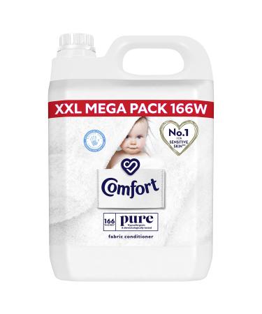 Comfort Pure Sensitive Gentle for Skin Fabric Conditioner Softener 166 Wash 5L Upto 5 months supply 5 l (Pack of 1)
