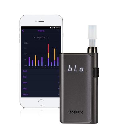 iSOBER 10 Breathalyzer | HSA/FSA Eligible | DOT  NHTSA Compliant Alcohol Tester | Suracell FuelCell Sensor Technology | The Sensor Status Check System Installed - Buy Online on GoSupps.com