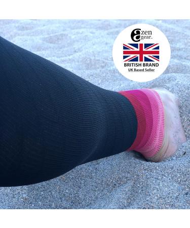 aZengear Calf Compression Sleeves for Men & Women - Shin Splint and Calf Support Brace - Leg Sleeves for Muscle Cramps - L-XL Pink Black - Buy Online on GoSupps.com