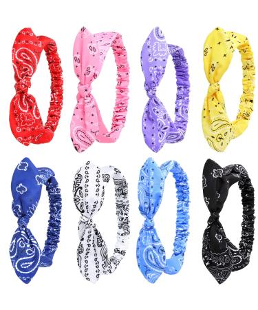 Retro Print Paisley Headbands Set - 8 Pieces for Girls and Women - Buy Online on GoSupps.com