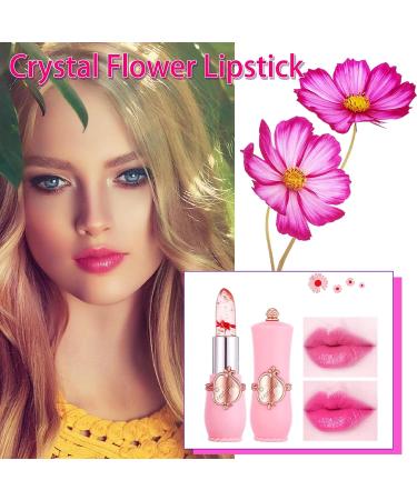 7Pcs Color Changing Lipstick Set | Magic Crystal Flower Jelly Lip Gloss | Long Lasting Moisturizing Lip Balm | pH Clear Temperature Lipsticks | Ideal Gift for Women | RED+GREEN - Buy Online on GoSupps.com