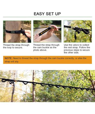 Ayaport 25FT Campsite Storage Strap with 20 Loops and 12 Hooks - Camping Lanyard and Tent Organizer for Camp Kitchen Accessories - Buy Online on GoSupps.com