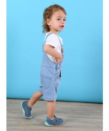 Kidscool Space Baby Girl Boy Denim Shortall 18-24 Months Blue-2037 - Buy Online on GoSupps.com