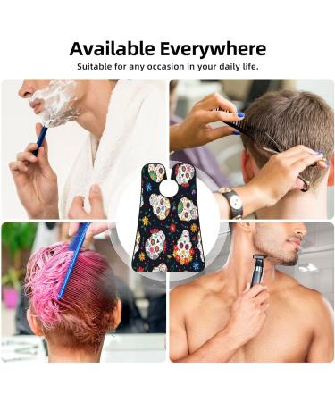 Shop Sugar Skull Floral Beard Bib | Non-Stick Grooming Cloth for Easy Shaving & Trimming | Perfect Gifts for Men - Buy Online on GoSupps.com