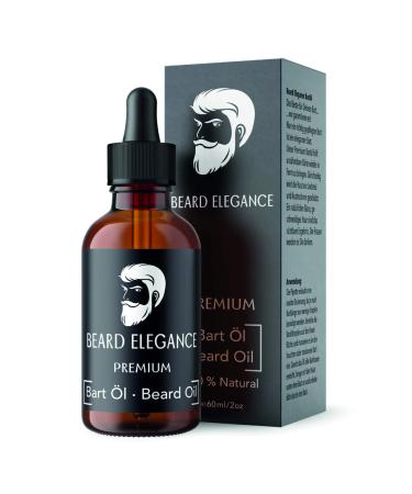 BEARGE Elegance Bart l Vegan 60ml |Premium beard oil with a pipette for daily beard care |Beard Oil for the beard bearer |100% natural |