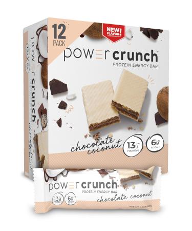 BNRG Power Crunch Protein Energy Bar Chocolate Coconut 12 Bars 1.4 oz (40 g) Each