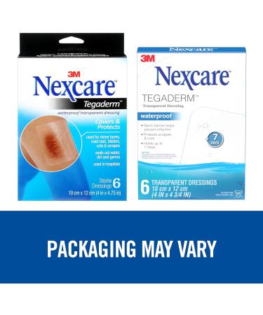 Nexcare Tegaderm Transparent Dressing H1626-06-CA Waterproof 4 in x 4 3/4 in (10 cm x 12 cm) 6/Pack 4 in 6 Count - Buy Online on GoSupps.com