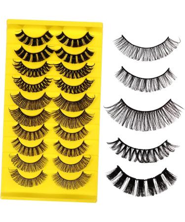minkissy 10 Pairs Eyelashes Clear Lash Band Natural Look Wispy Dramatic Lash Extension Eyelash Fluffy Spiky Lashes Natural False Lashes Fake Lashes Full Vacation Bulk Fiber Comics - Buy Online on GoSupps.com