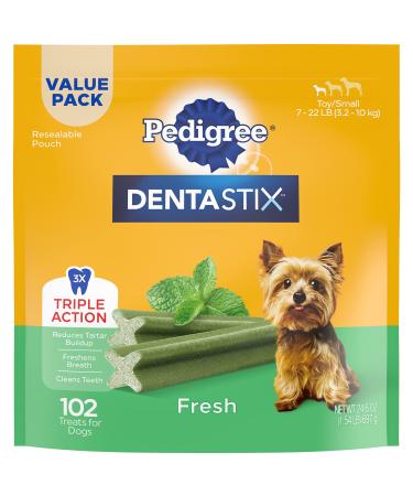 Pedigree DENTASTIX Fresh Treats for Toy/Small and Medium Dogs 5-40lbs. Toy/Small Dogs 102 Count (Pack of 1)