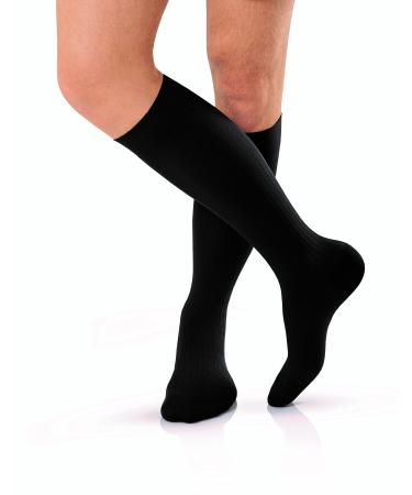 JOBST for Men Knee High Closed Toe Compression Stockings  Extra Firm Legware for All Day Comfort for Males  Compression Class- 20-30 Black Large Tall (1 Pair)