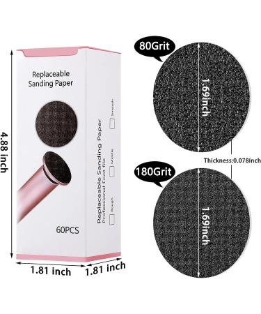 120 Pcs Replaceable Sandpaper Discs for Electric Foot File - 80 Grit 180 Grit | Toe Tip Refill Disks for Dead Hard Skin Callus Remover - Buy Online on GoSupps.com