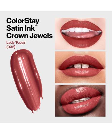 Revlon ColorStay Satin Ink Liquid Lipstick - Lady Topaz 0.17 Fl Oz | Longwear Lip Colors with Black Currant Seed Oil - Buy Online on GoSupps.com
