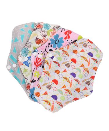 Milist 4 Washable aunt towel support portable ladies' lords soft mom slip insert reusable period pad mom pads leak-proof bamboo carbon girls support pads