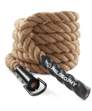 Philosophy Gym Indoor/Outdoor Exercise Climbing Rope - 1.5 Inch Diameter 1-1/2 Inch x 15 Feet