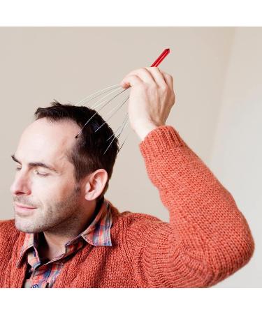 Andalus Handheld Scalp Massager - Red | Gentle Beads for Stress Relief and Deep Relaxation - Buy Online on GoSupps.com