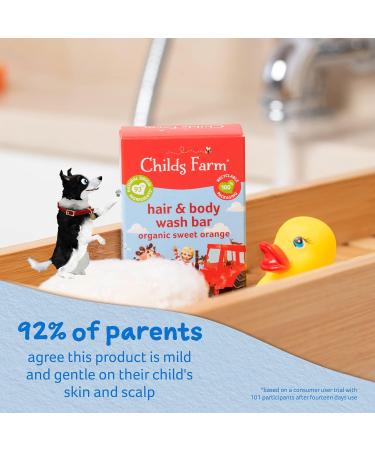 Childs Farm Kids Hair and Body Wash Bar 60g - Organic Sweet Orange Body Bar - Buy Online on GoSupps.com