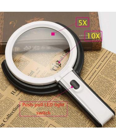 Professional Handheld Magnifier Magnifier LED Lighted Lamp Foldable with Full of Stars - Buy Online on GoSupps.com