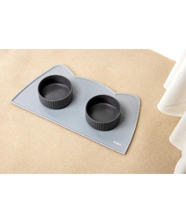 Buy Ohmo Bowl Pad for Small Dogs & Cats - Non-Slip Silicone Feed Mat Waterproof 52x30cm - Perfect Cat Bowl Base in Ash - Buy Online on GoSupps.com