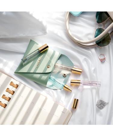 Valentines Day Gifts for Her and Him Perfume Set Pack of 5 - Perfume Sampler Sets for Women & Men with Leather Pouch - 10ml Mini Perfume for Travel Gifts Solo Scent & Layering Fragrances Green - Buy Online on GoSupps.com