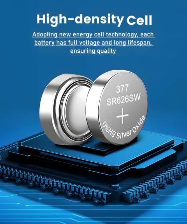 YKM 377 SR626SW Watch Battery | LR626 377/376 V377 377a AG4 | 1.55V Silver Oxide Button Batteries - 10 Pack - Buy Online on GoSupps.com