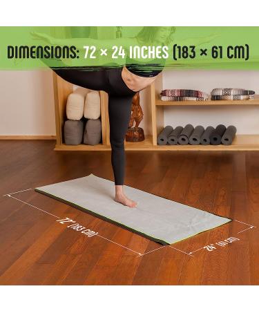 Gradient Fitness Non Slip Hot Yoga Towel - Manduka & Washable Microfiber Grey Mat Cover - Buy Online on GoSupps.com