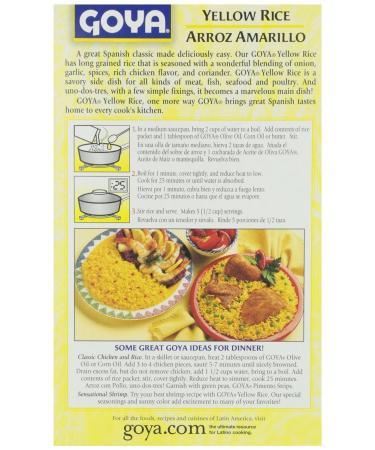 Goya Rice Mix Yellow 7 Oz Pack of 6 - Authentic Spanish Flavor | Buy Now - Buy Online on GoSupps.com