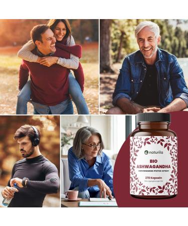 Naturila Bio Ashwagandha Capsules - High Dose 270 pcs (1980mg Daily) | Organic Black Pepper | Vegan & Lab-Tested - Sleep Berry - Buy Online on GoSupps.com