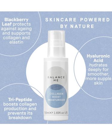 Balance Me Collagen Boost Moisturiser Smooth and Rejuvenate Face & Neck Anti-Ageing Cream For All Skin Types Peptides & Hyaluronic Acid 99.9% Natural Vegan/Cruelty Free MadeInUK 1.7 Fl Oz 1.76 Ounce (Pack of 1) - Buy Online on GoSupps.com