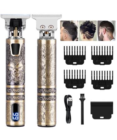 Guijiyi Beard Trimmer Men Professional Hair Clippers Men Cordless Electric Hair Trimmer Precision T Blade Trimmer for Men USB Rechargeable Beard Grooming Kit with 4 Guide Combs Gifts for Men Demon