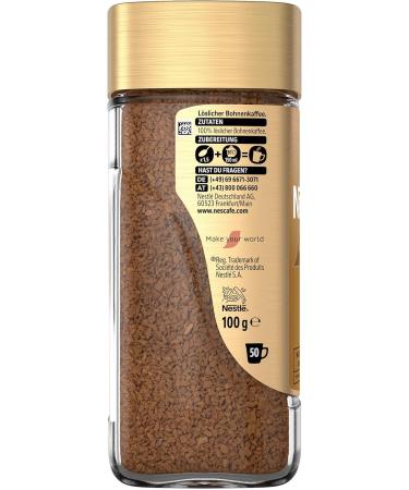 Nestl Germany NESCAF GOLD Mild soluble bean coffee from excellent coffee beans instant powder caffeinated and aromatic individually packed 1 x 100 g - Buy Online on GoSupps.com