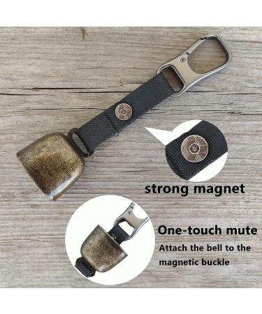 Bear Bell with Whistle for Bear Deterrent | Loud Bell with Magnetic Silencer | Emergency Whistle & Carabiner for Outdoor Activities - Buy Online on GoSupps.com