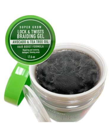 R&B Collection Dr. Girls Black Rice Lock & Twists Braiding Gel - 24 Hour Extra Mega Hold Moisturizing with Avocado & Tea Tree Oil (17.6 oz) - International Shipping Available - Buy Online on GoSupps.com