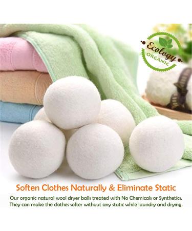 Buy Eco-Friendly Wool Dryer Balls (4 Pack) - XL Natural Fabric Softener & Static Guard - 100% New Zealand Wool - Buy Online on GoSupps.com