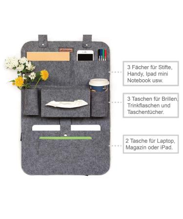 Buy Lucky Sign Car Organizer Backrest Protector - Multi Storage Options for Motorhomes | 62x41 cm Dark Grey - Buy Online on GoSupps.com