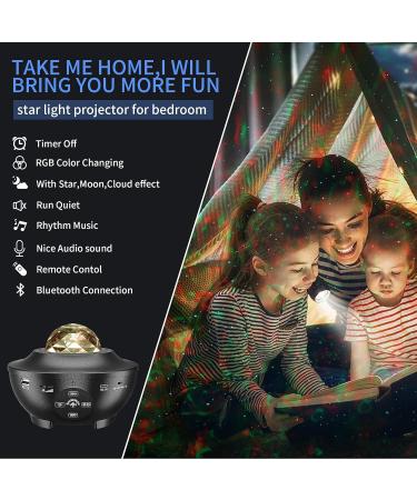 Galaxy Star Projector with Remote Control, Bluetooth Speaker & Timer | 10 Colors LED Light for Baby Room Decor & Gifts - Black - Buy Online on GoSupps.com