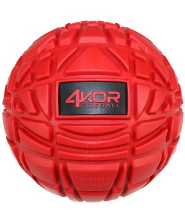 4Kor Fitness Ultimate massage balls for physiotherapy trigger point myofascial solution tools-back improved grip 12 cm solid 4Kor Fireball (red)