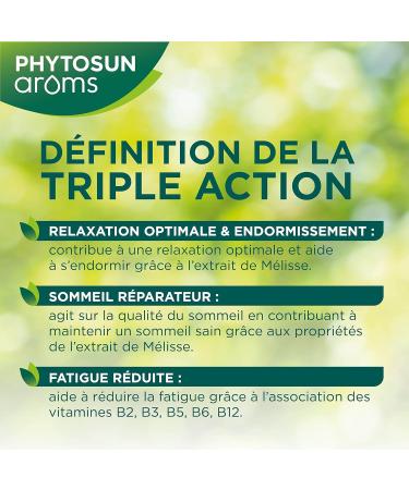  PHYTOSUN AROMS Phytosun Ar ms Triple Action Sleep Essential Oil Relaxation & Sleeping Repairing And Reduced Fatigue (1 2 3) - 30 Tablets - Buy Online on GoSupps.com