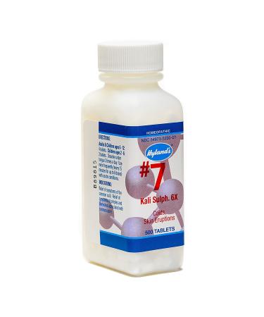 Hyland's #7 Kali Sulph 6X - 500 Homeopathic Tablets for Natural Relief - Buy Online on GoSupps.com