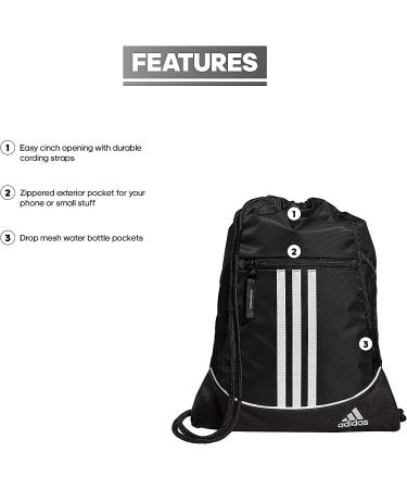 Adidas Alliance II Sackpack - Black | One Size - Buy Online on GoSupps.com