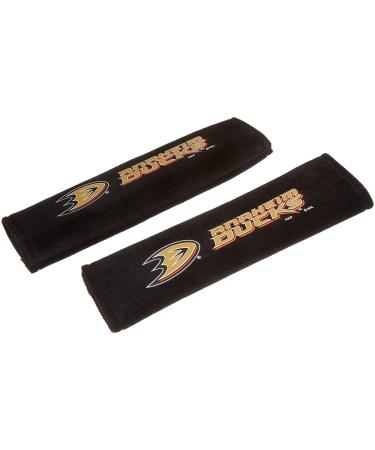 NHL Seat Belt Pads Anaheim Ducks 10" x 2.5" (Pack of 2) Black/Team Colors