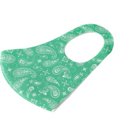 Komonee Paisley Face Mask | Washable Reusable Cloth Mouth Cover | Green | Men Women Cycling Ski Outdoors Indoors Protection - Buy Online on GoSupps.com