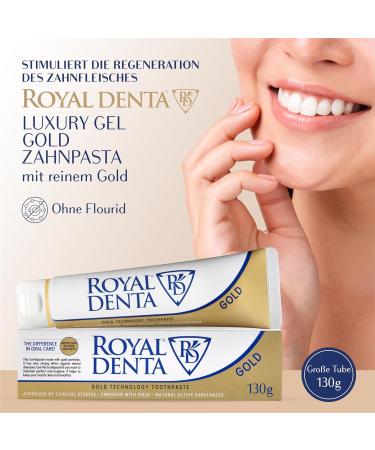 Royal Denta Gold Fluoride-Free Toothpaste with Pure Gold Nano Particles - Remineralizing & Regenerating 130g - International Shipping Available - Buy Online on GoSupps.com