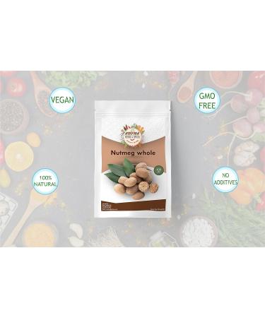 Nutmeg Whole | 100g | Premium Quality | 100% Natural Whole nutmegs| Without additives | Vegan | nutmegs Whole - Buy Online on GoSupps.com