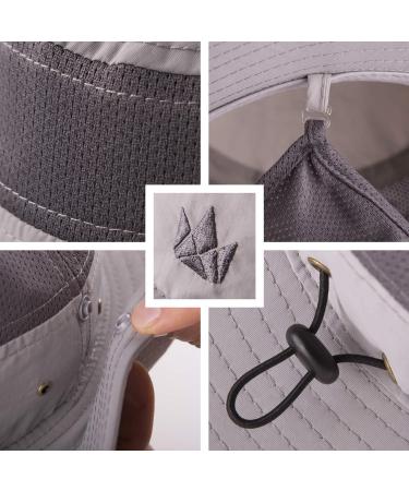 Buy The Friendly Swede UV Protection Sonnenhut - 2-Pack Safari & Fishing Hats for Men & Women | UPF 50 Gray with Neck Protection - Buy Online on GoSupps.com