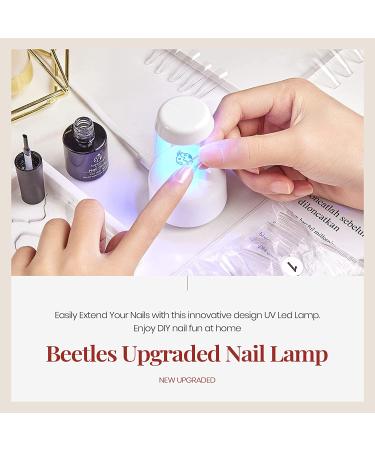 Beetles 2 in 1 Nail Glue & Base Gel Kit with Smart Sensor Lamp for Fast Nail Extension - Buy Online on GoSupps.com