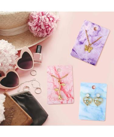 Marble Jewelry Display Set - 900 Pcs for Earrings & Necklaces | 250 Cards, 150 Bags, 500 Backs | 2 x 2.8 Inches - Buy Online on GoSupps.com