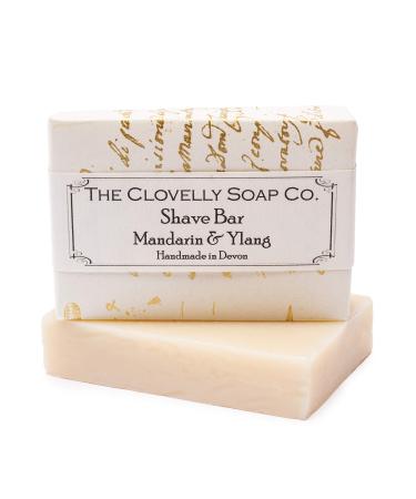Clovelly Soap Co Natural Handmade Shave Soap Bar with Mandarin & Ylang for all Skin Types 100g