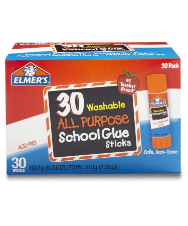 Elmer's Disappearing Purple School Glue Sticks, Washable, Jumbo